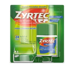 Johnson & Johnson Zyrtec Allergy Relief Tablets, Box of 30