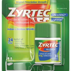 Johnson & Johnson Zyrtec Allergy Relief Tablets, Box of 30