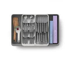 Joseph Joseph DoorStore Expandable Tier Cutlery And Knife Organizer, Stone, Total Qty 1
