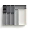 Joseph Joseph 10-Piece Drawer Organizer, 2”H x 20-3/4”W x 17-1/2”D, Gray