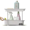 Joseph Joseph 2-Tier Storage Caddy With Wheels, 13-1/4”H x 7-15/16”W x 18-1/2”D, White, Total Qty 1