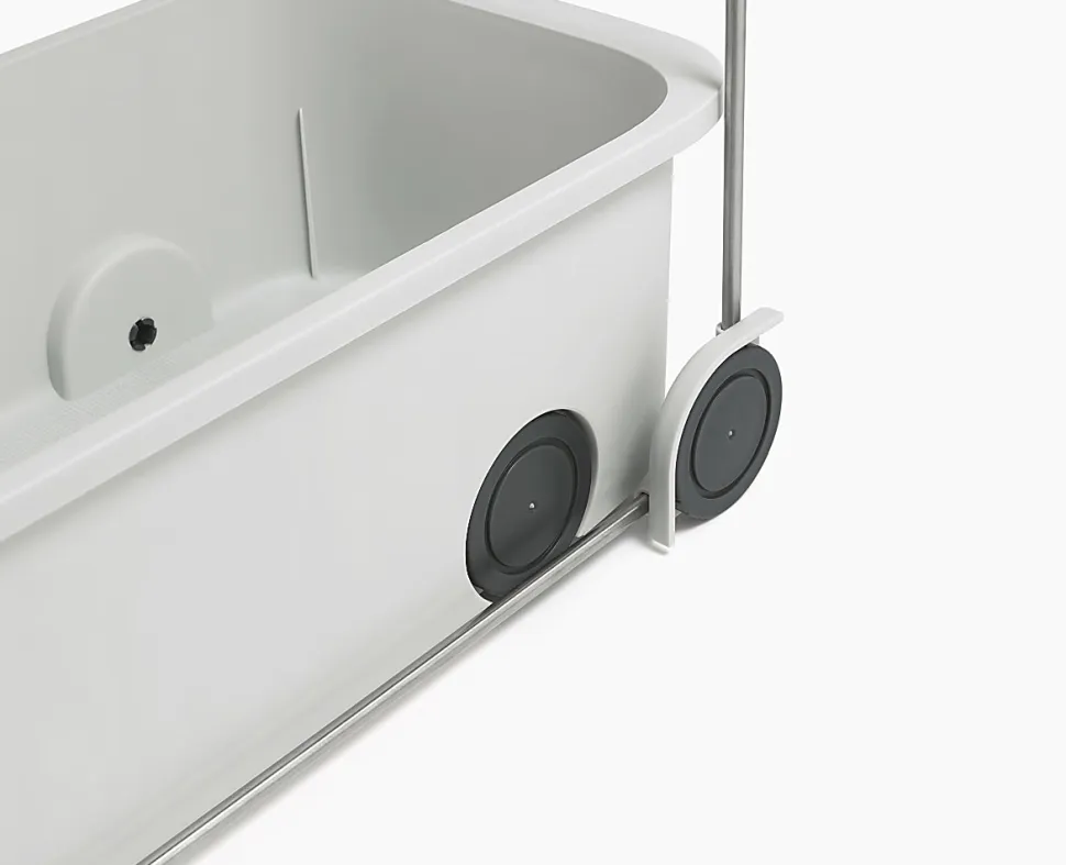 Joseph Joseph 2-Tier Storage Caddy With Wheels, 13-1/4”H x 7-15/16”W x 18-1/2”D, White, Total Qty 1