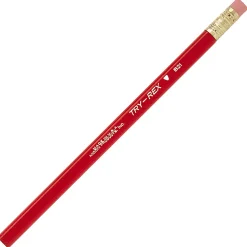 J.R. Moon Pencil Co. Try Rex Pencils, Jumbo, #2 Soft Lead, 2.11 mm, Red, Pack Of 36