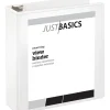 Just Basics® Basic View 3-Ring Binder, 3" Round Rings, White