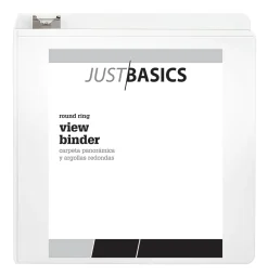 Just Basics® Basic View 3-Ring Binder, 3