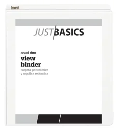 Just Basics® Basic View 3-Ring Binder, 1 1/2