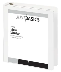 Just Basics® Basic View 3-Ring Binder, 1 1/2
