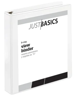 Just Basics® Basic View 3-Ring Binder, 1 1/2