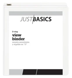Just Basics® Basic View 3-Ring Binder, 1 1/2