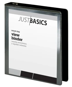 Just Basics® Basic View 3-Ring Binder, 1 1/2