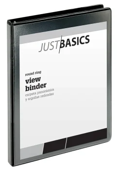 Just Basics® Basic View 3-Ring Binder, 1/2