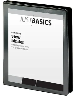 Just Basics® Basic View 3-Ring Binder, 1/2