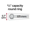 Just Basics® Basic View 3-Ring Binder, 1/2" Round Rings, White