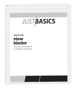 Just Basics® Basic View 3-Ring Binder, 1/2