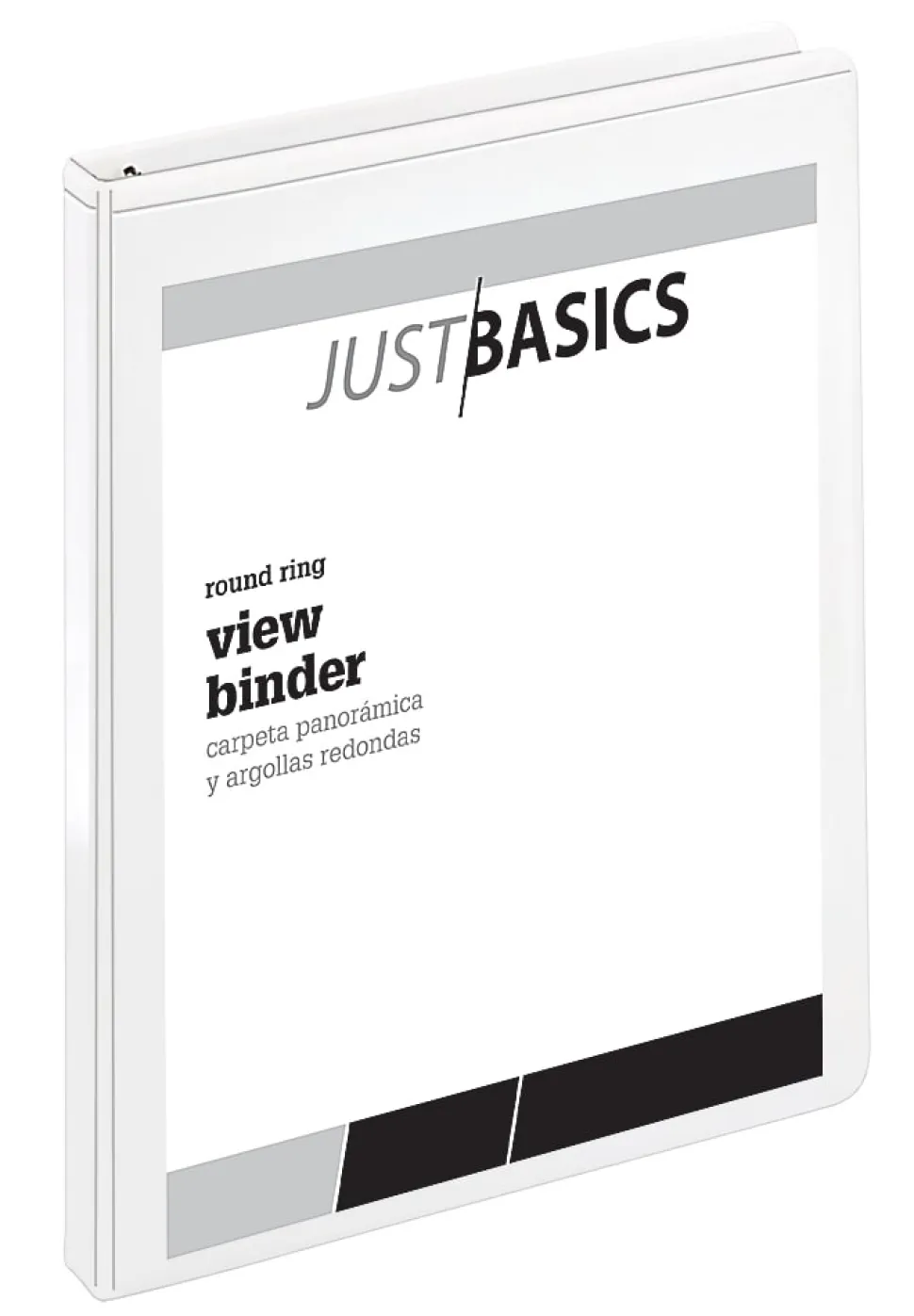 Just Basics® Basic View 3-Ring Binder, 1/2" Round Rings, White