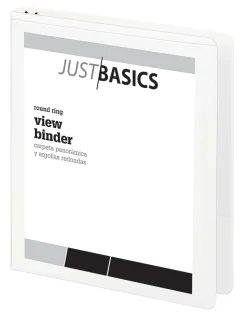 Just Basics® Basic View 3-Ring Binder, 1/2