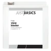 Just Basics® Basic View 3-Ring Binder, 4" D-Rings, White