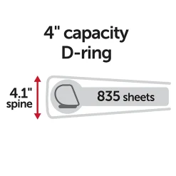 Just Basics® Basic View 3-Ring Binder, 4