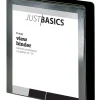 Just Basics® Basic View 3-Ring Binder, 1 1/2" D-Rings, Black
