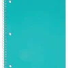 Just Basics® Poly Spiral Notebook, 8" x 10-1/2", 1 Subject, College Ruled, 70 Sheets, Teal