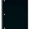 Just Basics® Poly Spiral Notebook, 8" x 10-1/2", 1 Subject, College Ruled, 70 Sheets, Black
