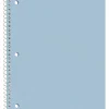 Just Basics® Poly Spiral Notebook, 8" x 10-1/2", 1 Subject, Wide Ruled, 70 Sheets, Light Blue
