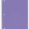 Just Basics® Poly Spiral Notebook, 8" x 10-1/2", 1 Subject, Wide Ruled, 70 Sheets, Bright Purple
