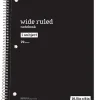 Just Basics® Spiral Notebook, 8" x 10-1/2", Wide Ruled, 70 Sheets, Assorted Colors, Pack Of 6 Notebooks