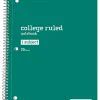 Just Basics® Spiral Notebook, 8" x 10-1/2", College Ruled, 70 Sheets, Green