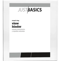 Just Basics® View 3-Ring Binder, 1/2
