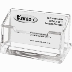 Kantek Acrylic Business Card Holder, 2" x 2 3/8" x 4 1/4", Clear