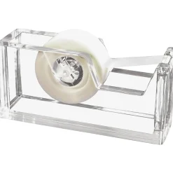 Kantek Acrylic Tape Dispenser, 2" x 3" x 6", Clear