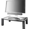 Kantek Extra Wide Adjustable Monitor Laptop Stand 20inx13in Single - 60 lb Load Capacity - 1 x Shelf(ves) - DepthDesktop - Plastic - Black