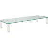 Kantek Glass Monitor Riser, 3 1/4"H x 22"W x 8 1/4"D, White