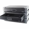 Kantek Monitor Riser with Drawer and Tablet/Smartphone Slot, 4"H x 19"W x 11"D, Polystyrene, Black, Gray