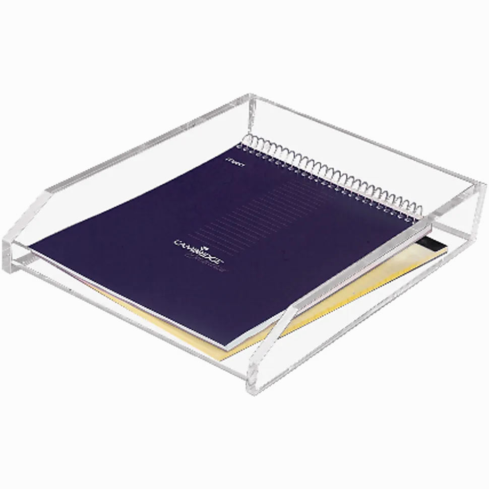 Kantek Single Letter Tray, 2 1/2" x 10 1/2" x 13 3/4", Clear