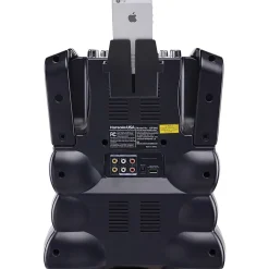 Karaoke USA GF946 Bluetooth Karaoke Machine With Synchronized LEDs, 10”H x 13”W x 17-13/16”D, Black