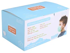 Kata 3-Ply Pleated Disposable Children's Face Masks, One Size, Green, Box Of 50 Masks
