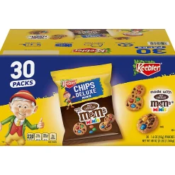 Keebler M&M Cookie Packs, 1.6 Oz, Box Of 30