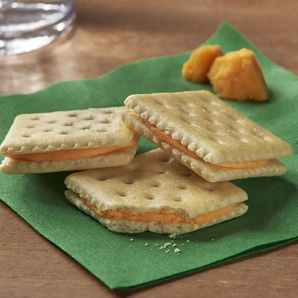 Keebler Sandwich Crackers, Single Serve Snack Crackers, Office and Kids Snacks, Club and Cheddar, 21.6oz Tray (12 Packs)