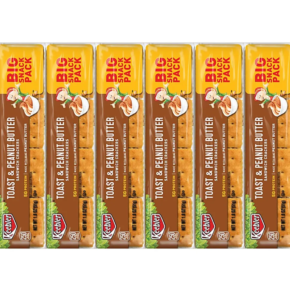Keebler® Sandwich Crackers, Toast And Peanut Butter, 1.8 Oz, Box Of 12