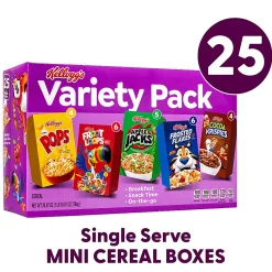 Kellogg's Cereal Assortment Pack, Pack Of 25 Cereal Boxes