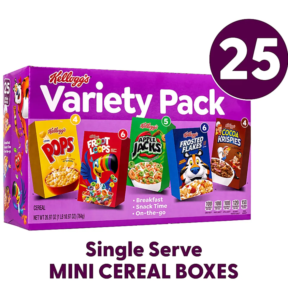 Kellogg's Cereal Assortment Pack, Pack Of 25 Cereal Boxes