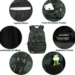 Kelty Daisy Chain Backpack With 17” Laptop Pocket, Camo