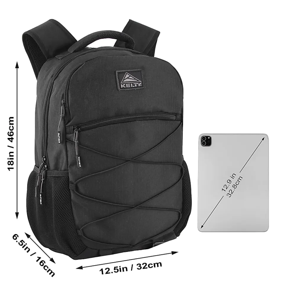 Kelty Deluxe Bungee Backpack With 17" Laptop Pocket, Black