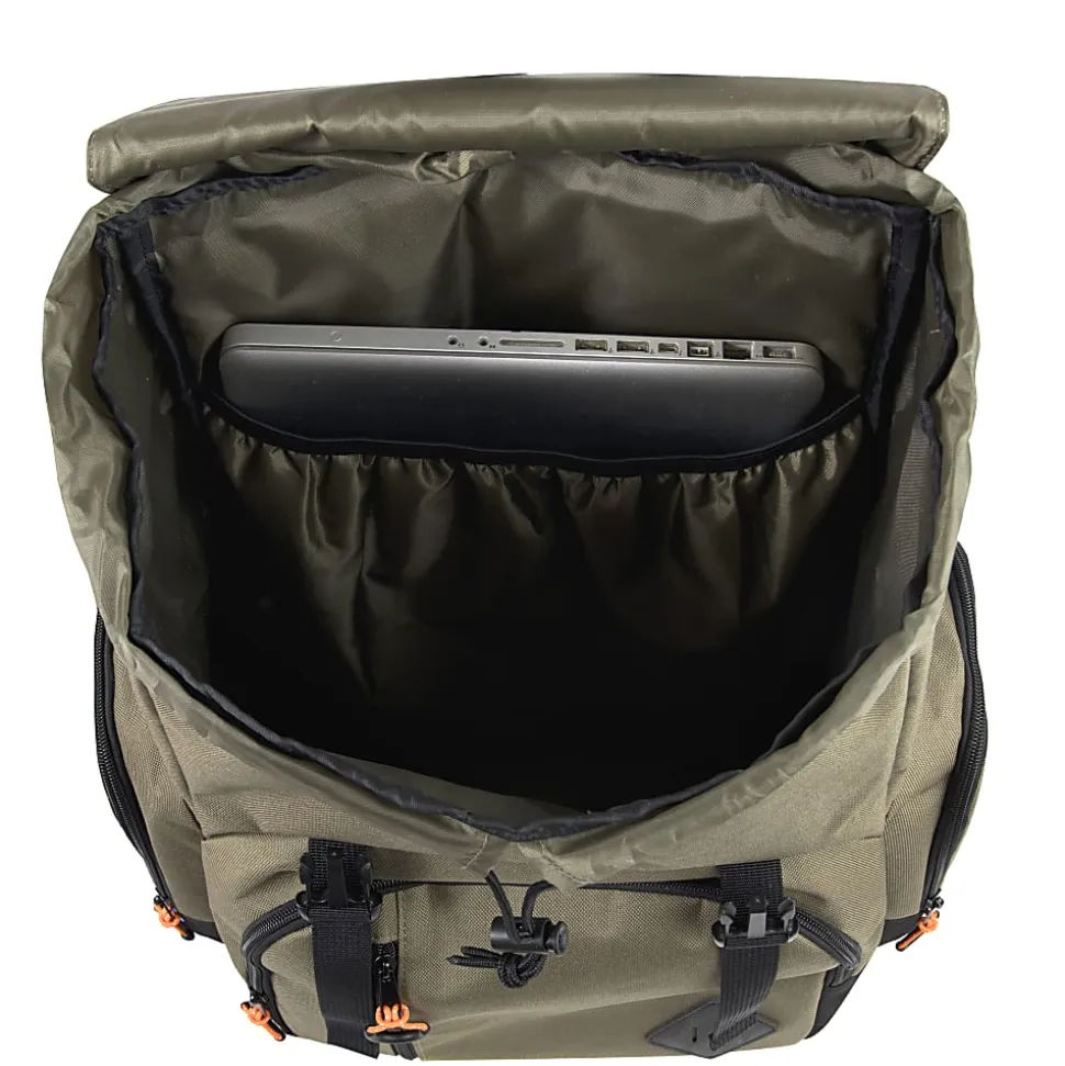 KELTY FLAP TOP BACKPACK WITH LAPTOP SLEEVE IN MAIN COMPARTMENT - Green