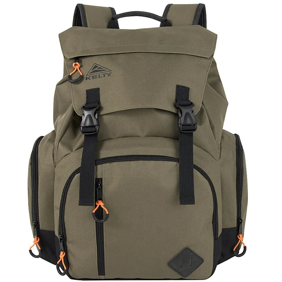 KELTY FLAP TOP BACKPACK WITH LAPTOP SLEEVE IN MAIN COMPARTMENT - Green
