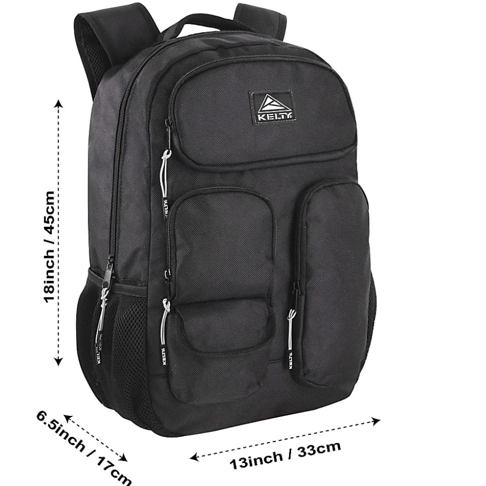 Kelty 4369 Multi-Pocket Backpack With 17" Laptop Sleeve, Black, Total Qty 1
