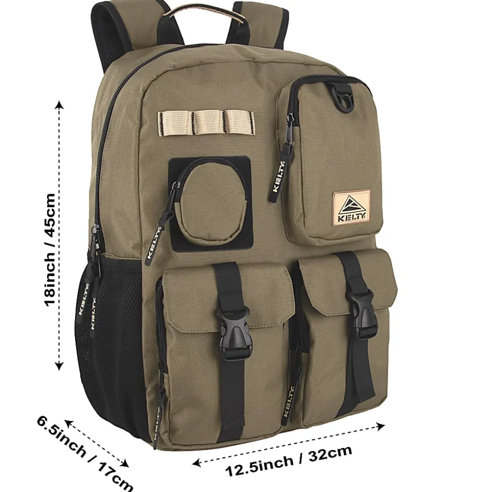 Kelty 4371 Multi-Pocket Backpack With 17" Laptop Sleeve, Green, Total Qty 1