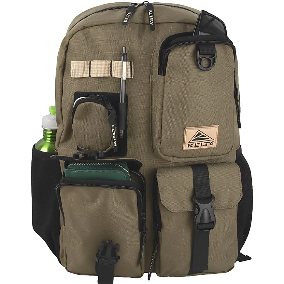 Kelty 4371 Multi-Pocket Backpack With 17" Laptop Sleeve, Green, Total Qty 1